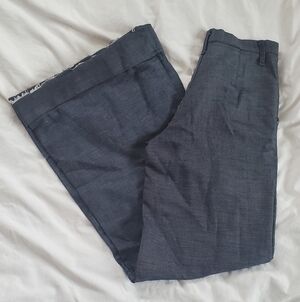 Vintage 1970's Distressed Cuffed Polyester Blend Bell Bottoms, W26" x L31"